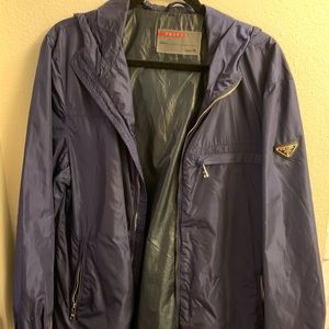 Prada red label navy rain jacket